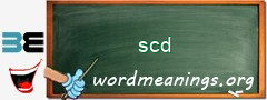 WordMeaning blackboard for scd